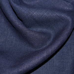 Ramie & Cotton Blend Fabric in Navy Blue | Price per half metre