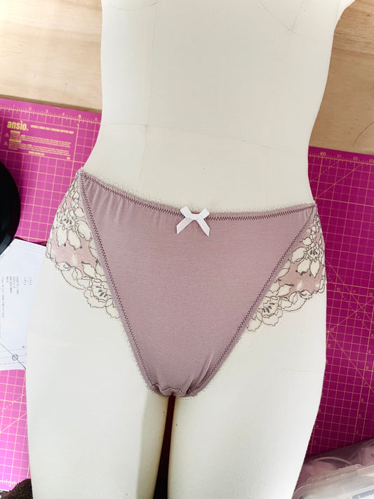 Mid-rise Lace Back Brief Sewing Pattern | Sizes UK 6-16 | Juliette