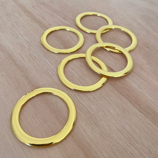 Large 35mm Gold O-Rings for Swimwear & Lingerie