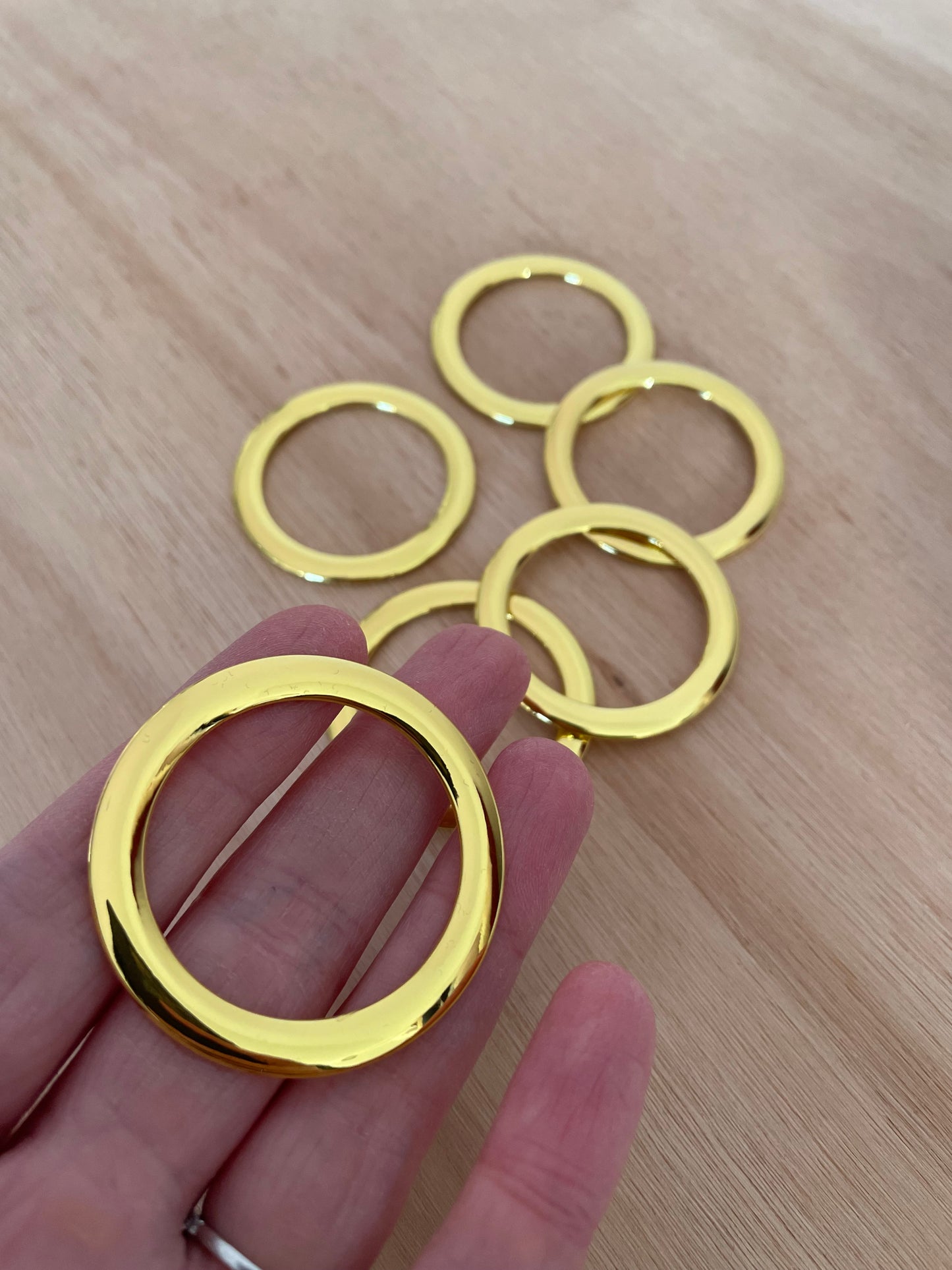 Large 35mm Gold O-Rings for Swimwear & Lingerie