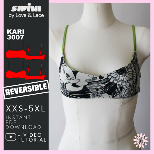 Bikini Top | PDF Sewing Pattern sizes XXS-5XL | Kari