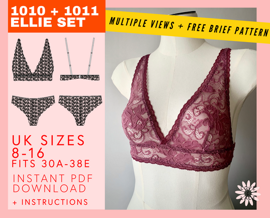 Ellie Bralette Set Sewing Pattern | Fuller Bust Option + Free Brief