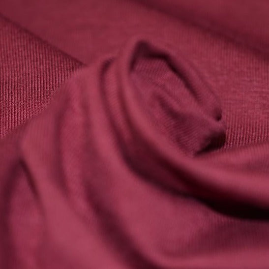 Bamboo Cotton Jersey Fabric | Merlot | Price per half metre