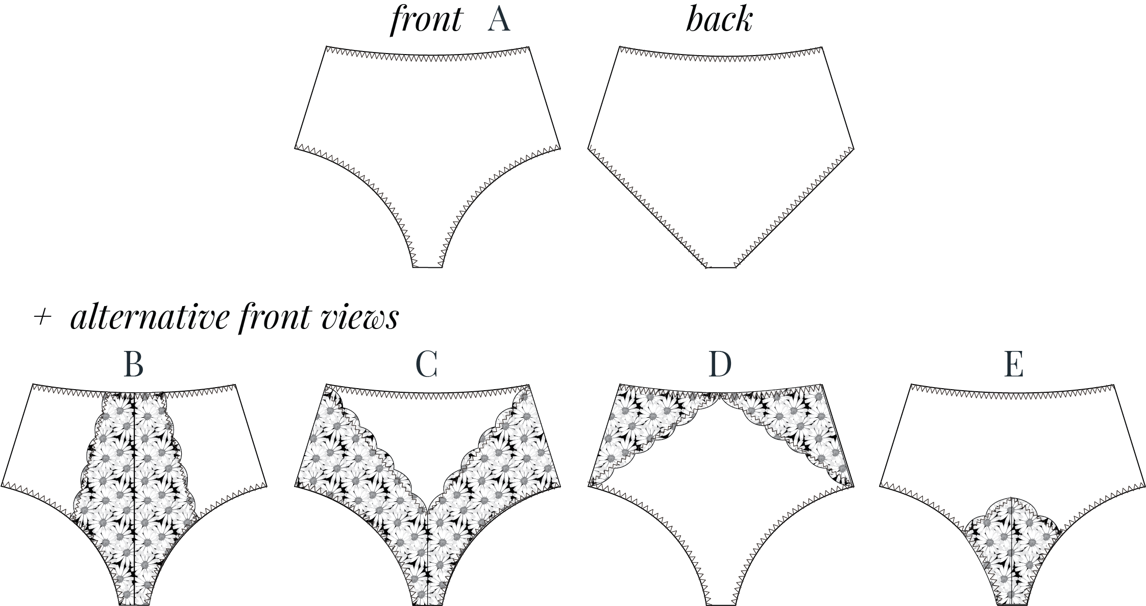 High Waist Panties Sewing Pattern Sizes Uk 6 24 Georgia Love And Lace 5314