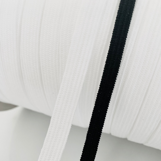 Bulk Buy 150m Soft Narrow Elastic | Black, Ivory or White