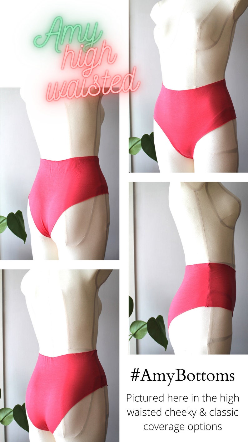 Bikini Bottom Sewing Pattern High Rise Cheeky/thong Coverage