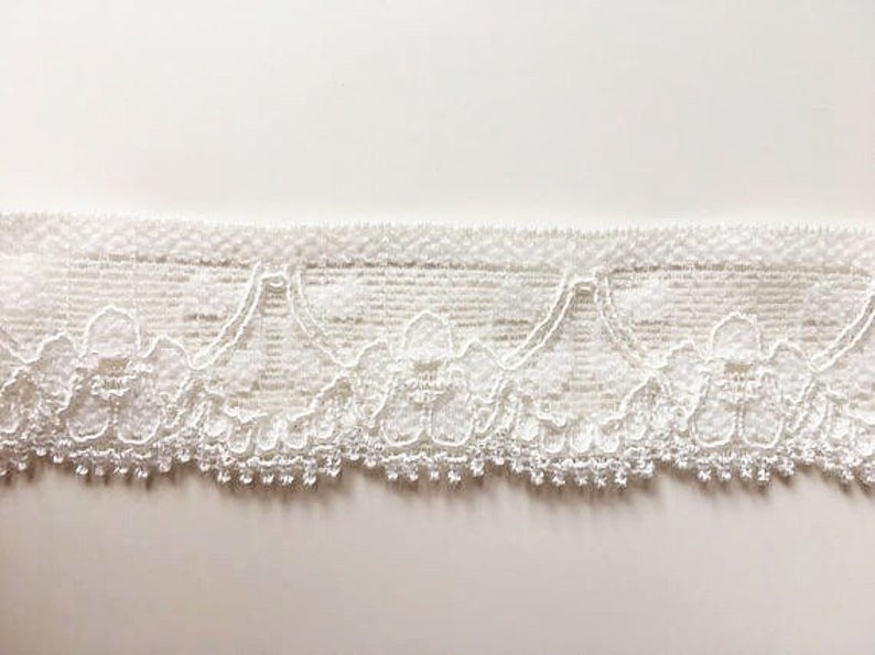 Narrow Stretch Lace Trim in a choice of colours | Lingerie sewing supplies